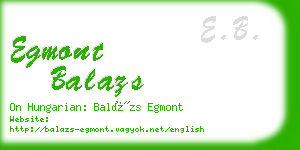 egmont balazs business card